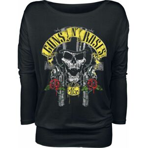 Guns N' Roses Top Hat Skull Dámské tričko s dlouhými rukávy černá