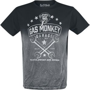 Gas Monkey Garage Wrench Logo tricko šedá/cerná