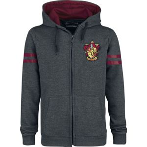 Harry Potter Gryffindor Sport mikina s kapucí na zip šedá/bordová