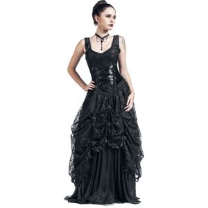 Sinister Gothic Dlouhé šaty šaty černá