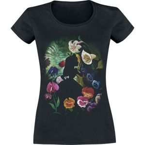 Alice in Wonderland Black Flower Dámské tričko černá