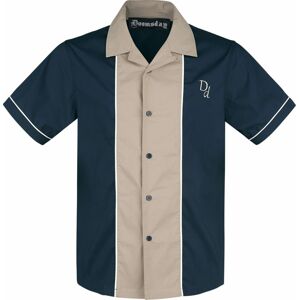 Doomsday Bowlingová košile DD Košile modrá/béžová