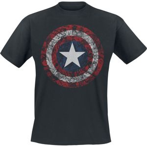 Captain America Comic Shield Tričko černá