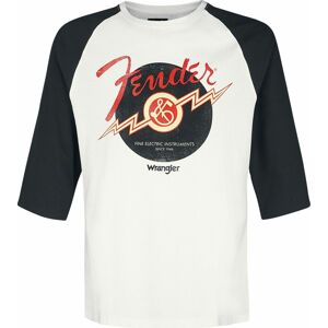 Wrangler Baseballové tričko Fender - Faded Black Baseball tričko s dlouhým rukávem cerná/bílá
