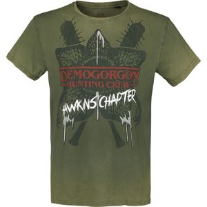 Stranger Things Demogorgon - Hunting Crew Tričko zelená