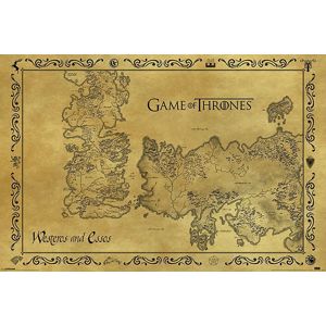 Game Of Thrones Starožitní mapa plakát vícebarevný