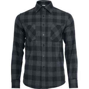 Urban Classics Flanelová kostkovaná košile Košile cerná/šedá