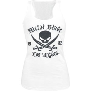 Metal Blade Pirate Logo dívcí top bílá
