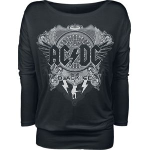 AC/DC Black Ice dívcí triko s dlouhými rukávy černá