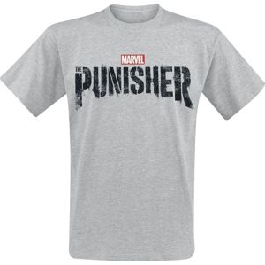 The Punisher Sprayed Logo tricko smíšená svetle šedá