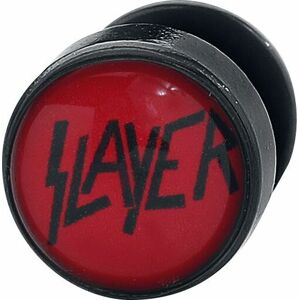 Slayer Black Logo on Red sada roztahováku Fake plug červená