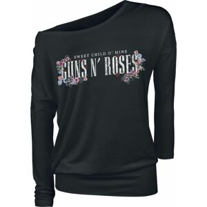 Guns N' Roses Sweet child Flowers Dámské tričko s dlouhými rukávy černá