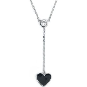 Wildkitten® Black Heart Necklace Náhrdelník - řetízek stríbrná