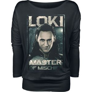Loki Master Of Mischief dívcí triko s dlouhými rukávy černá