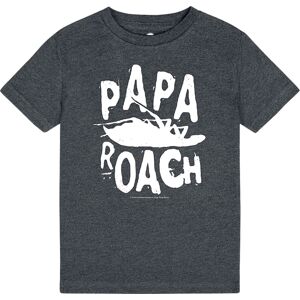 Papa Roach Metal-Kids - Logo/Roach detské tricko charcoal
