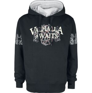 Vikings Valhalla - Awaits! Mikina s kapucí černá