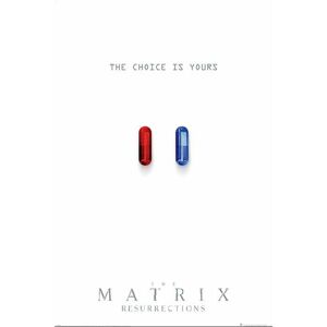 The Matrix Resurrections - The Choice is Yours plakát cerná/bílá