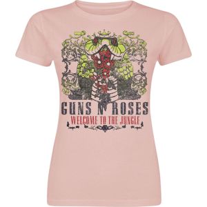 Guns N' Roses Welcome To The Jungle Snake Dámské tričko světle růžová