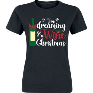 Alcohol & Party I'm Dreaming Of A Wine Christmas Dámské tričko černá