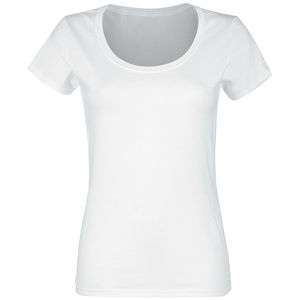 Gildan Dámské tričko Softstyle s hlubokým kulatým výstřihem dívcí tricko bílá