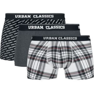 Urban Classics Balení 3 ks boxerek boxerky charcoal/černá