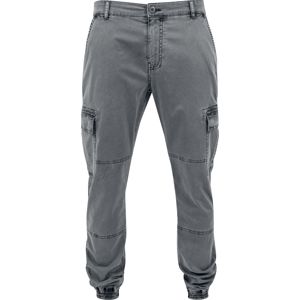 Urban Classics Keprové joggingové kapsáče s opraným efektem Cargo kalhoty šedá