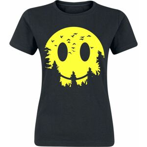 Zábavné tričko Smiley Moon Dámské tričko černá