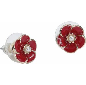 Lovett & Co. Small Rose Earrings sada náušnic červená