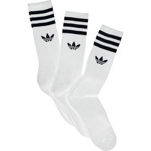 Adidas Solid Crew Sock 3 Pack Ponožky bílá/cerná