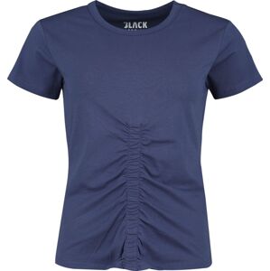 Black Premium by EMP Modré tričko s řasením vpředu Dámské tričko modrá