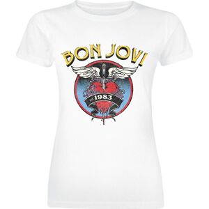 Bon Jovi Heart '83 Dámské tričko bílá
