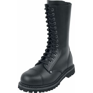 Black Premium by EMP Černé boty s 14-řadovým šněrováním boty černá