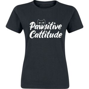 Tierisch Pawsitive Cattitude Dámské tričko černá
