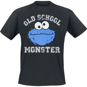Sesame Street Cookie Monster - Old School Monster tricko černá