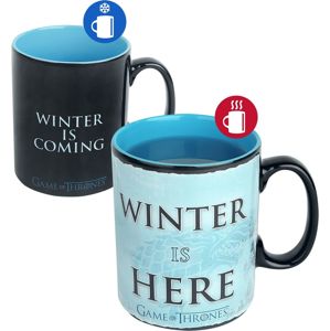 Game Of Thrones Hrnek Winter Is Here s potiskem, který se pod vlivem tepla mění Hrnek modrá/cerná