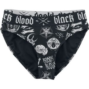 Black Blood by Gothicana Bikiniunterteil mit Okkulten Symbolen Spodní díl plavek černá