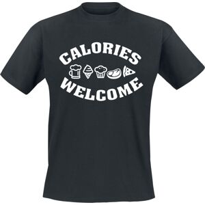 Food Calories Welcome Tričko černá