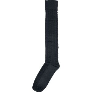 Urban Classics Cosy Jacquard Overknee Socks Nadkolenky černá