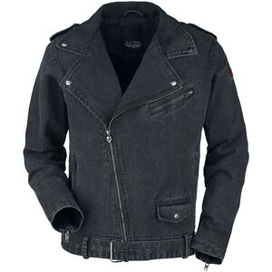 Rock Rebel by EMP Denimová bunda v motorkáŕském stylu Džínová bunda šedá