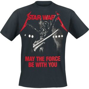 Star Wars May The Force Vader Tričko černá
