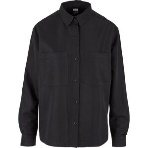 Urban Classics Dámská, oversized, keprová košile Košile černá