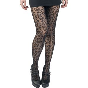 Pamela Mann Leopard Sheer Tights Punčocháče černá