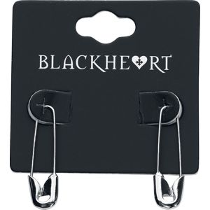 Blackheart Safety Pin sada náušnic stríbrná