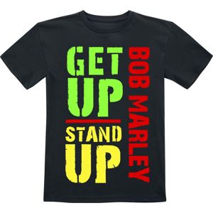 Bob Marley Get Up Stand Up detské tricko černá