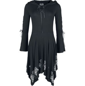 Gothicana by EMP Šaty Gothicana X Anne Stokes se sukní s asymetrickým lemem a okultním potiskem Šaty černá