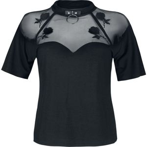 Jawbreaker Síťovinový top Rose Garden Dámské tričko černá