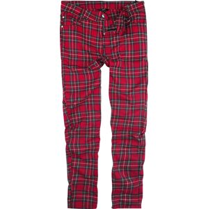 Banned Alternative Tartanové kalhoty Kalhoty červená