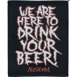 Alestorm We Are Here To Drink Your Beer! nášivka cerná/bílá/cervená