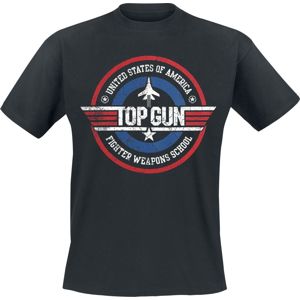 Top Gun Fighter Weapons School Tričko černá