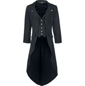 Banned Alternative Dovetail Coat Kabát černá